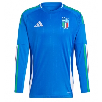 Italia Maglia Gara Casa Repliche Europei 2024 Maniche Lunghe